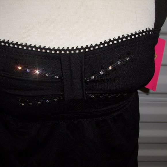 Betsey Johnson Swim Tankini Top Black XS-S S2012 NWT - Picture 3 of 10